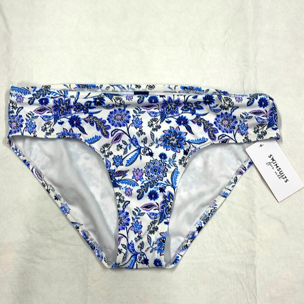 NEW Plus Size‎ Swimsuits for All Hipster Swim Brief floral tropical Size 16